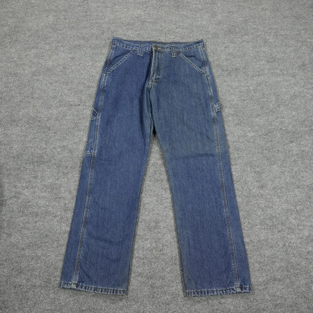 Wrangler Jeans Mens 32x32 Blue Straight‎ Relaxed Lined Insulated Denim Pockets